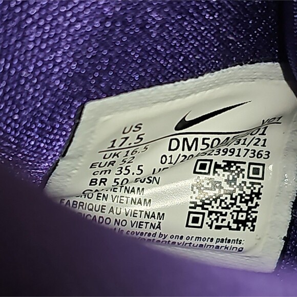 New 17.5 Nike PG 5 TB Paul George Basketball Shoes Purple / White DM5045-502 Men - Picture 13 of 13